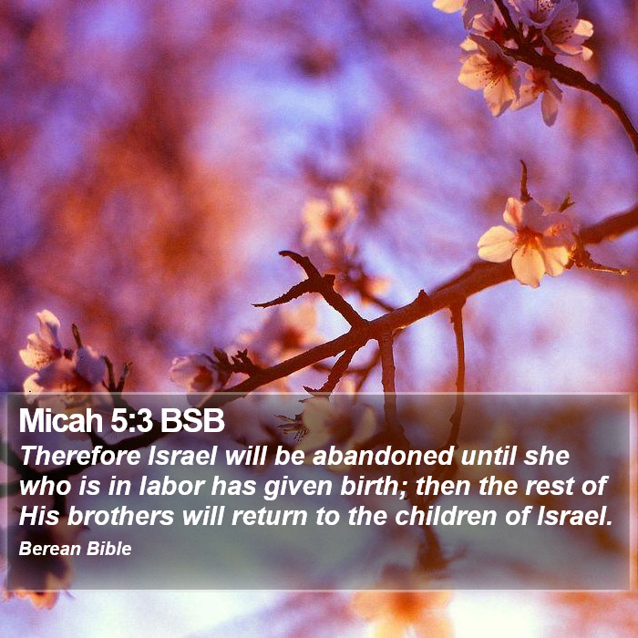 Micah 5:3 BSB Bible Study