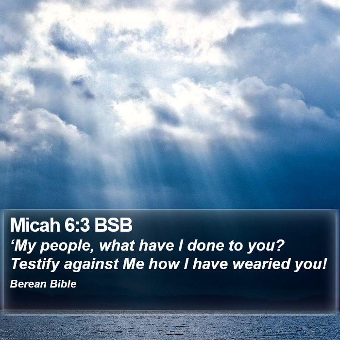 Micah 6:3 BSB Bible Study