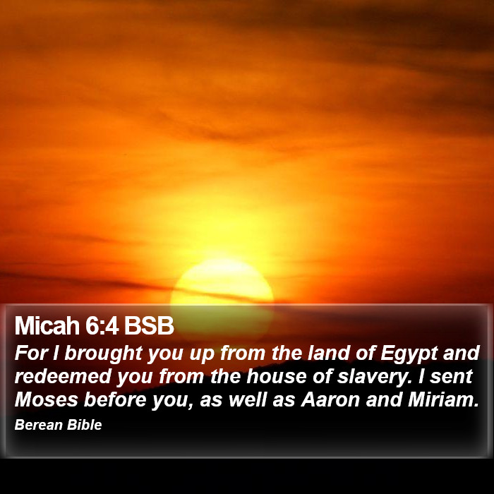 Micah 6:4 BSB Bible Study