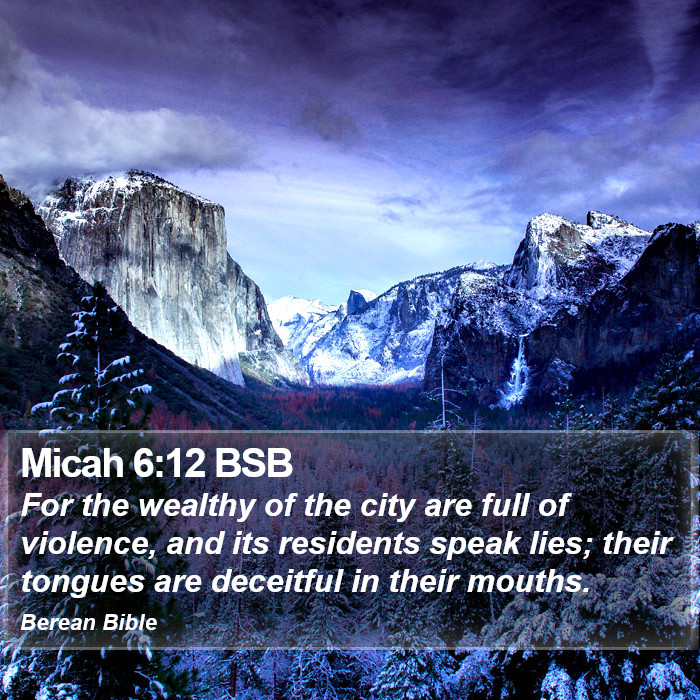 Micah 6:12 BSB Bible Study