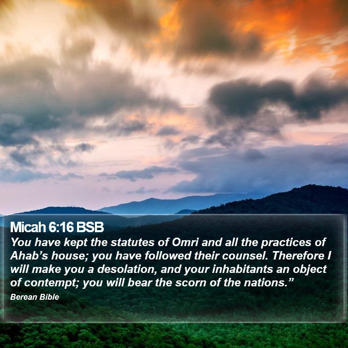 Micah 6:16 BSB Bible Study