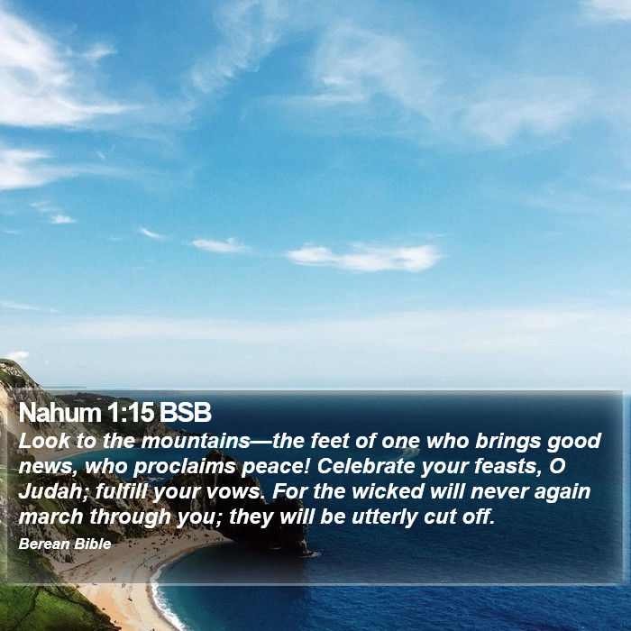 Nahum 1:15 BSB Bible Study