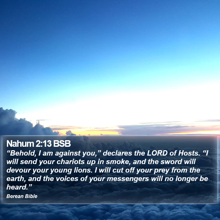 Nahum 2:13 BSB Bible Study