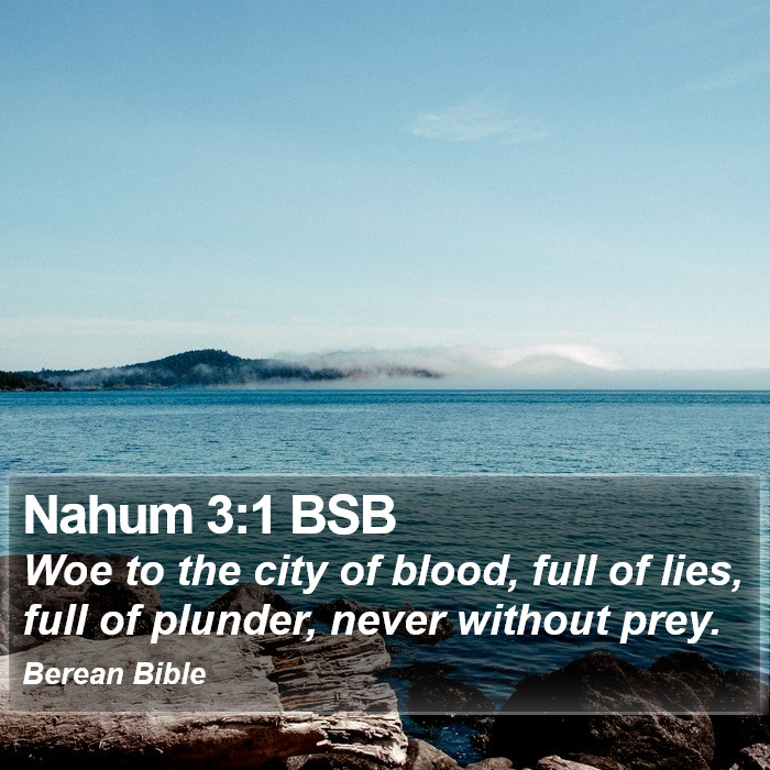 Nahum 3:1 BSB Bible Study