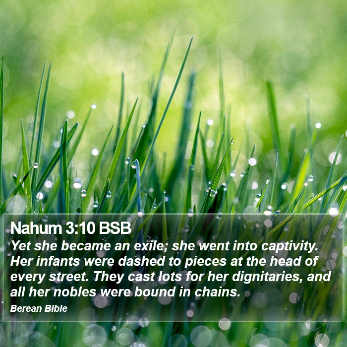 Nahum 3:10 BSB Bible Study