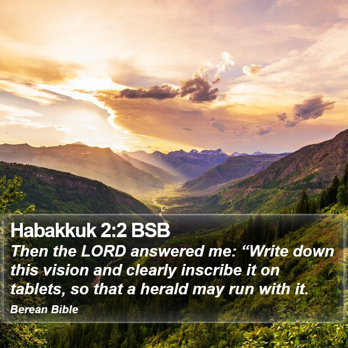 Habakkuk 2:2 BSB Bible Study