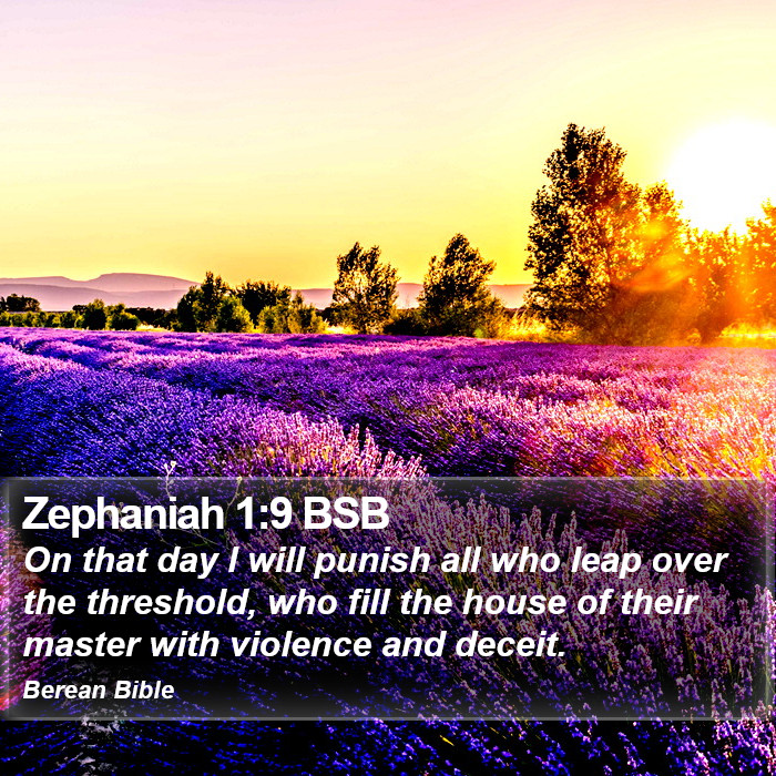 Zephaniah 1:9 BSB Bible Study