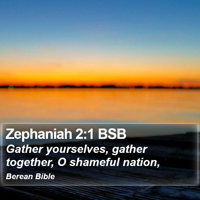 Zephaniah 2:1 BSB Bible Study