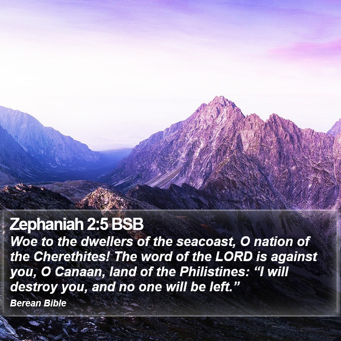 Zephaniah 2:5 BSB Bible Study