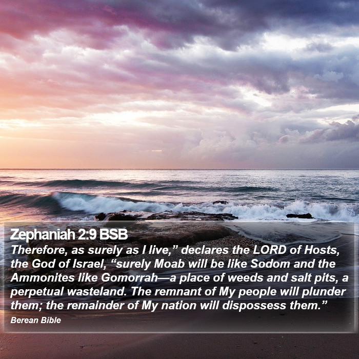 Zephaniah 2:9 BSB Bible Study