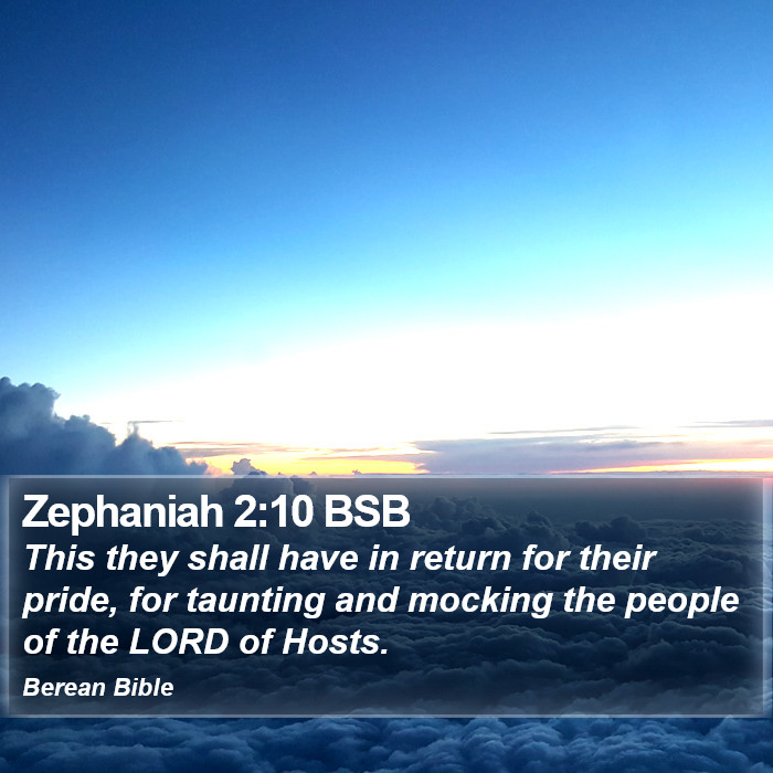 Zephaniah 2:10 BSB Bible Study