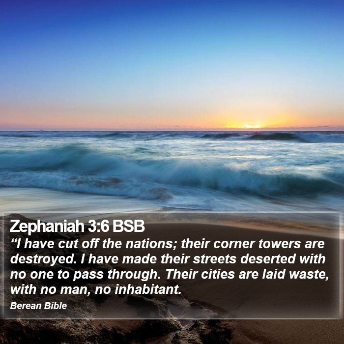 Zephaniah 3:6 BSB Bible Study