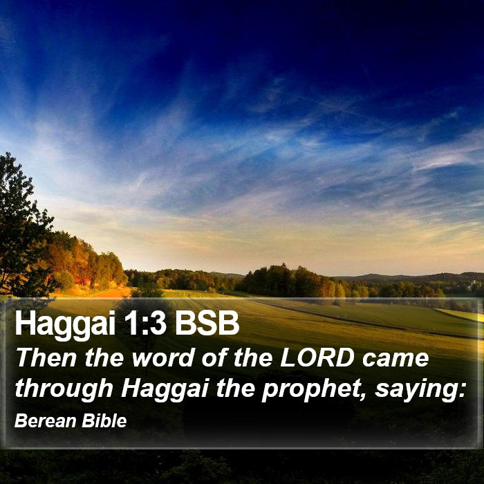 Haggai 1:3 BSB Bible Study