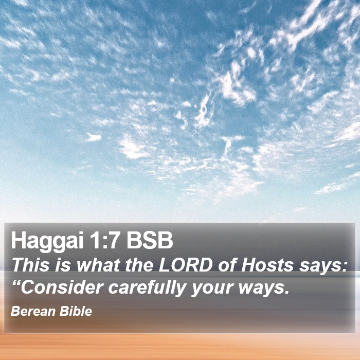 Haggai 1:7 BSB Bible Study