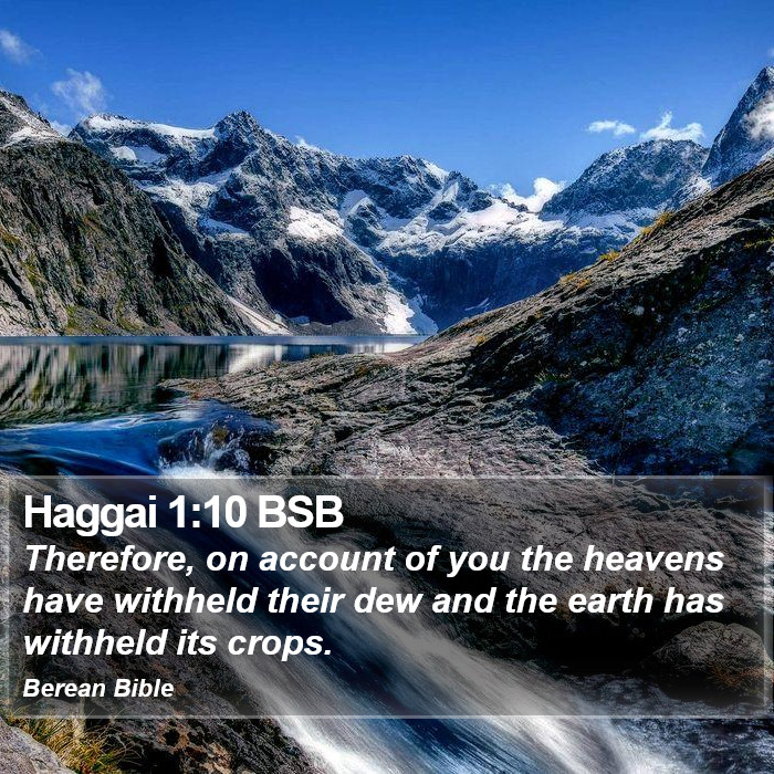 Haggai 1:10 BSB Bible Study