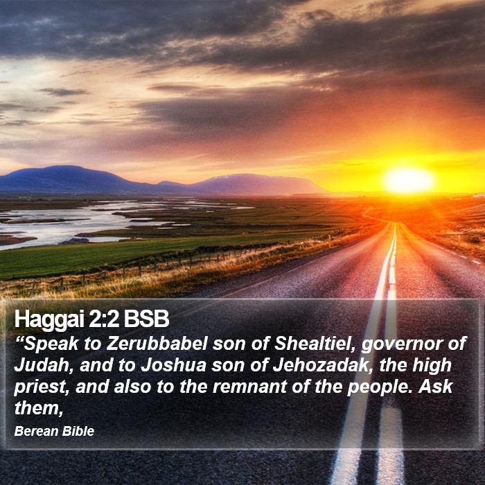 Haggai 2:2 BSB Bible Study