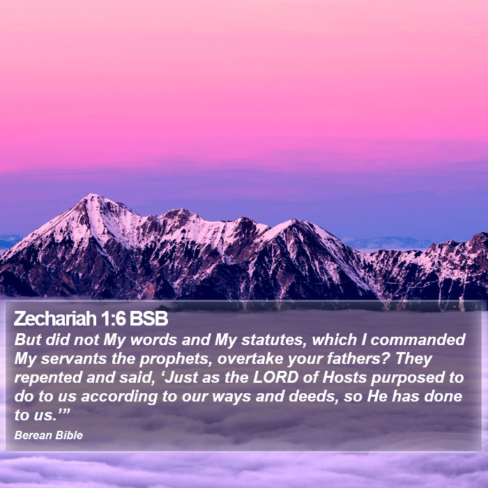 Zechariah 1:6 BSB Bible Study