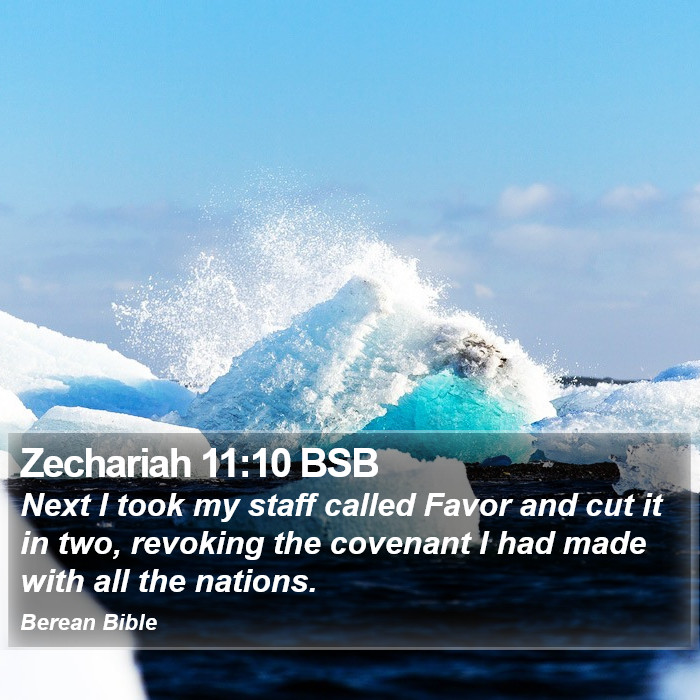 Zechariah 11:10 BSB Bible Study