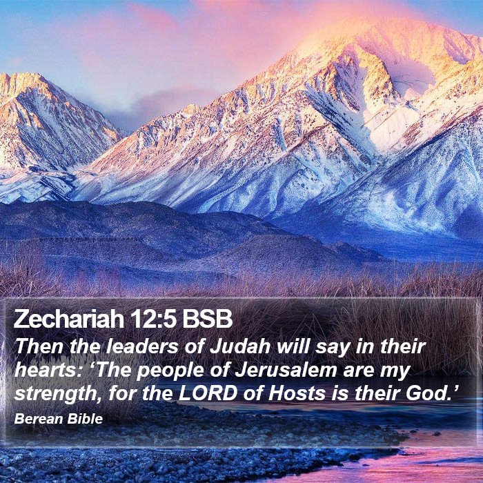 Zechariah 12:5 BSB Bible Study