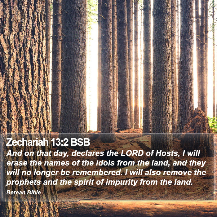 Zechariah 13:2 BSB Bible Study