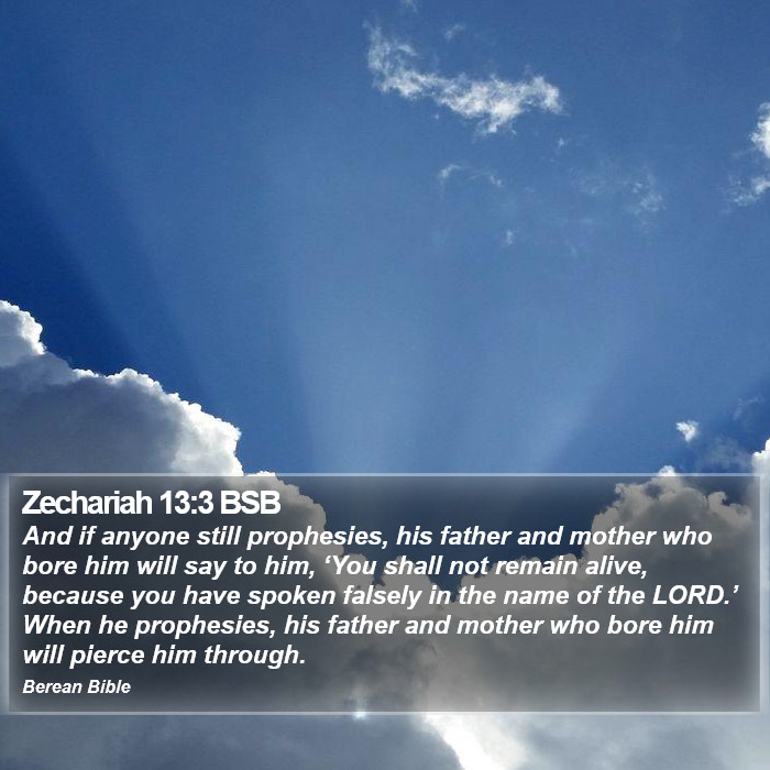 Zechariah 13:3 BSB Bible Study