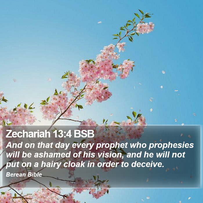 Zechariah 13:4 BSB Bible Study