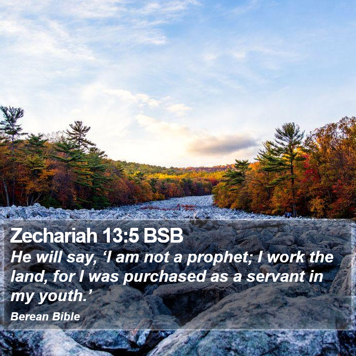 Zechariah 13:5 BSB Bible Study