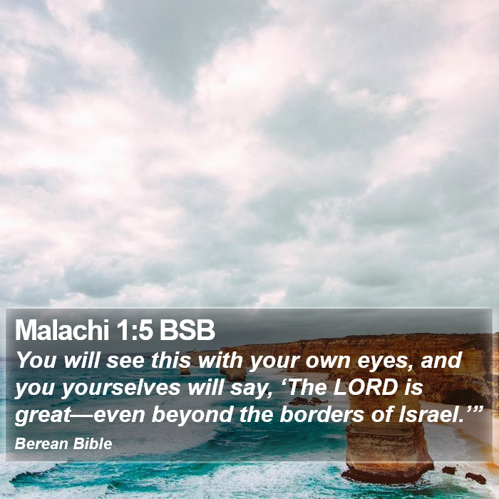 Malachi 1:5 BSB Bible Study