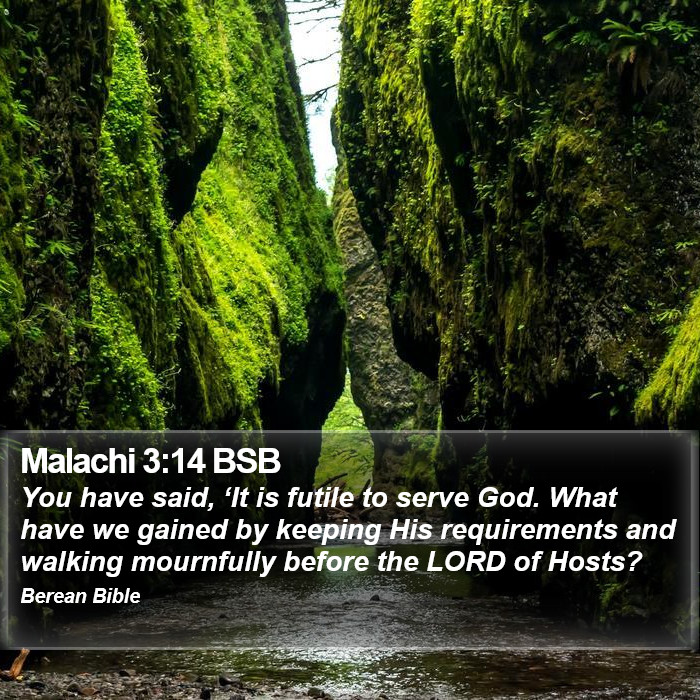 Malachi 3:14 BSB Bible Study