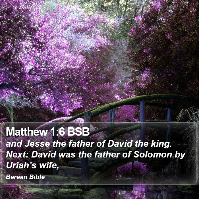 Matthew 1:6 BSB Bible Study