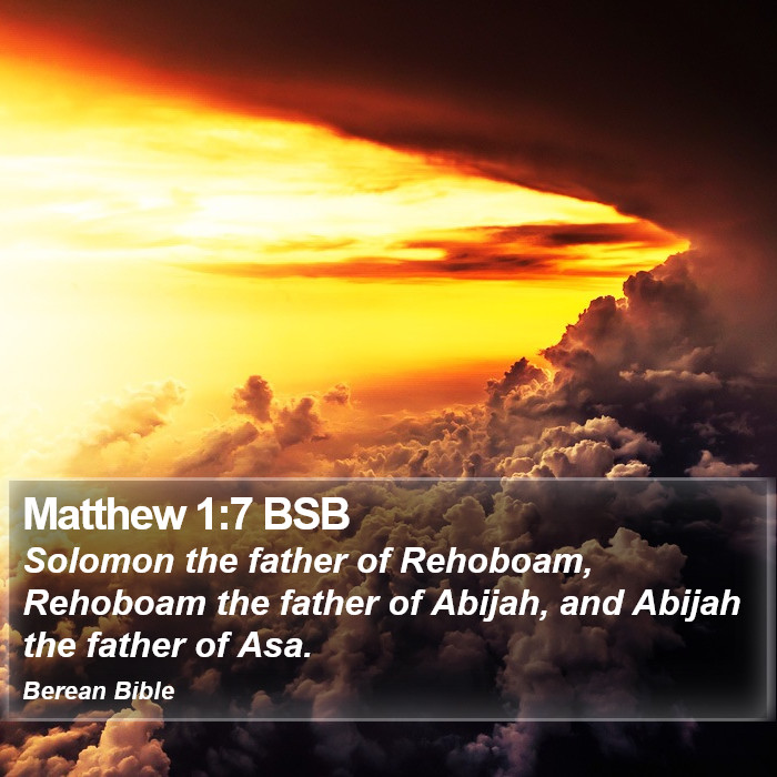 Matthew 1:7 BSB Bible Study