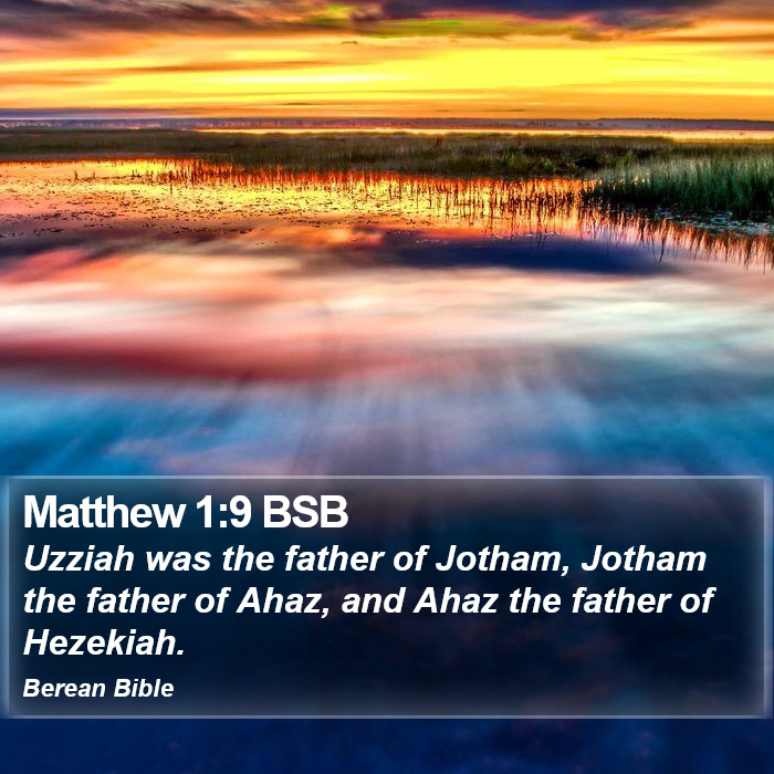 Matthew 1:9 BSB Bible Study