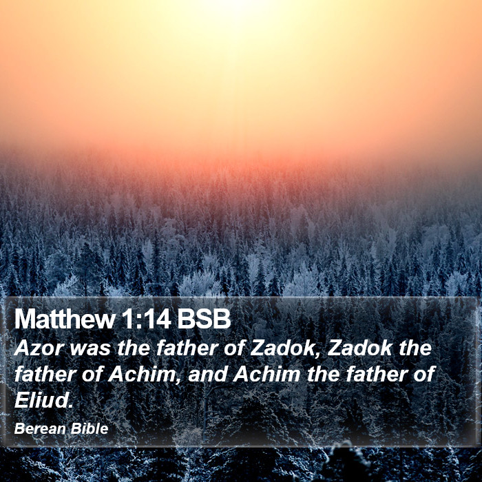 Matthew 1:14 BSB Bible Study