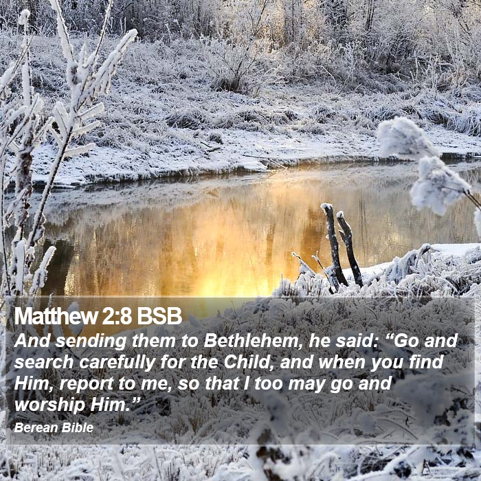 Matthew 2:8 BSB Bible Study