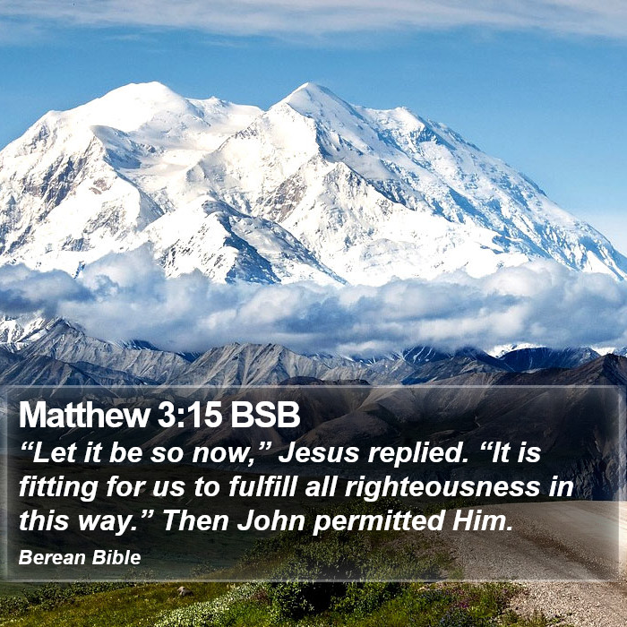 Matthew 3:15 BSB Bible Study