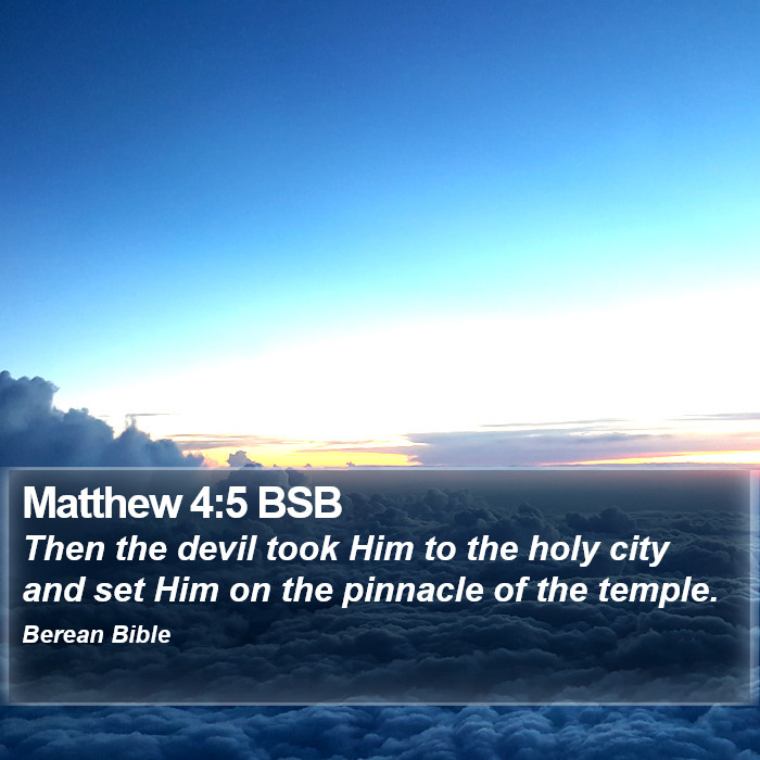 Matthew 4:5 BSB Bible Study