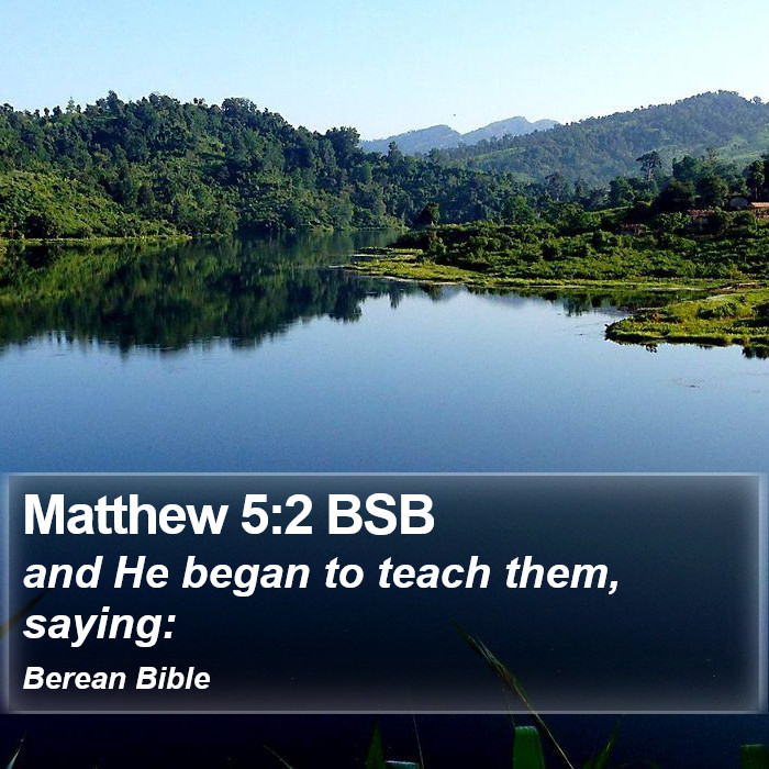 Matthew 5:2 BSB Bible Study