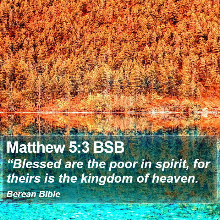 Matthew 5:3 BSB Bible Study