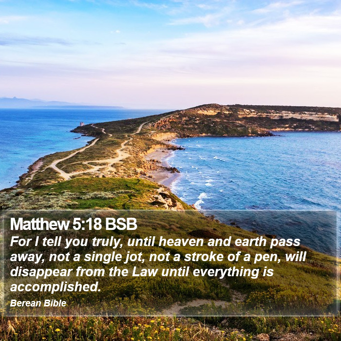 Matthew 5:18 BSB Bible Study