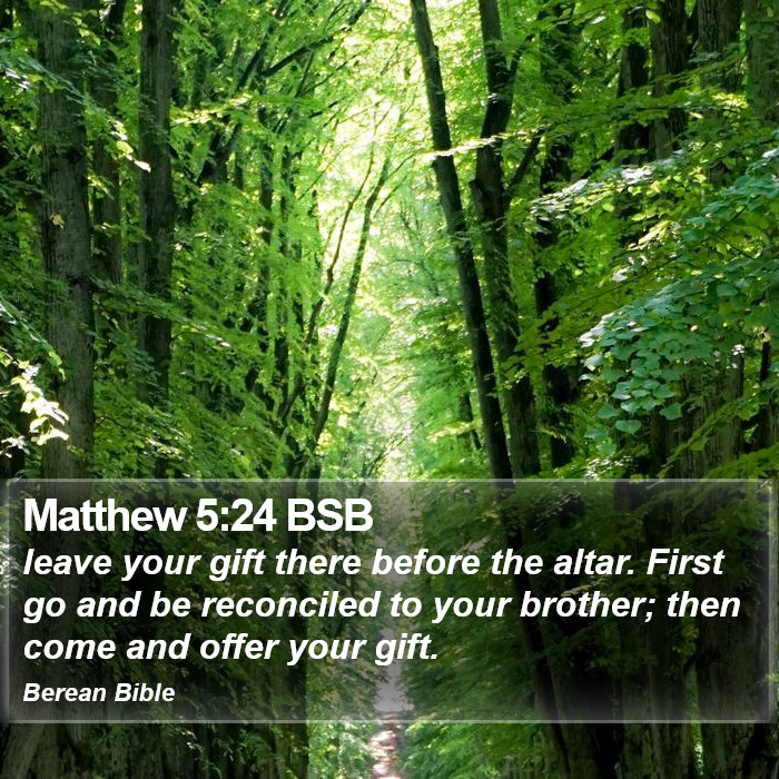 Matthew 5:24 BSB Bible Study