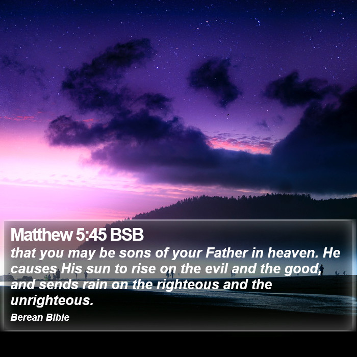 Matthew 5:45 BSB Bible Study