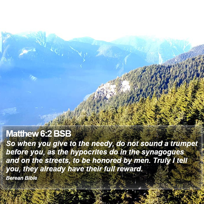 Matthew 6:2 BSB Bible Study