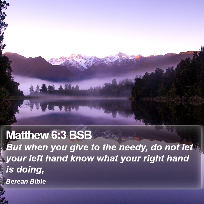 Matthew 6:3 BSB Bible Study