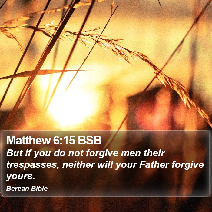 Matthew 6:15 BSB Bible Study