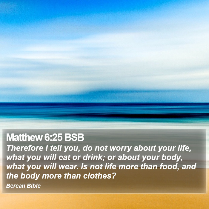 Matthew 6:25 BSB Bible Study