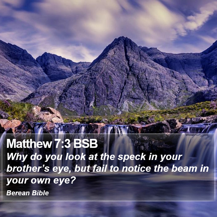 Matthew 7:3 BSB Bible Study