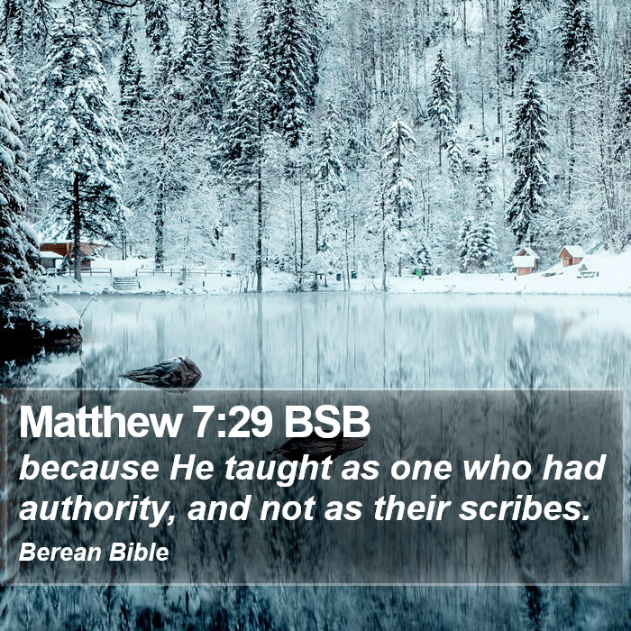 Matthew 7:29 BSB Bible Study