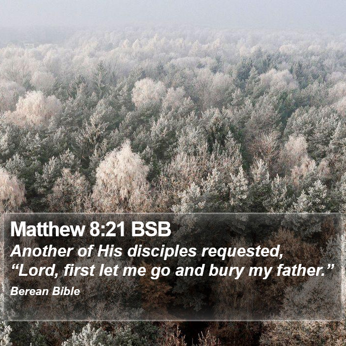 Matthew 8:21 BSB Bible Study