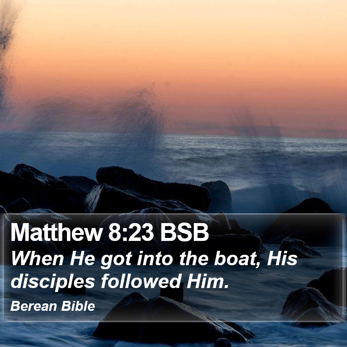 Matthew 8:23 BSB Bible Study