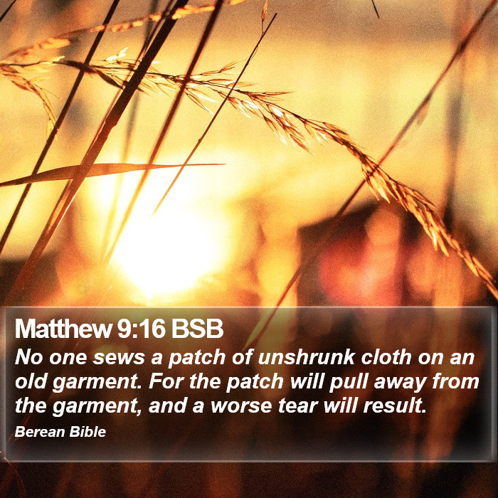 Matthew 9:16 BSB Bible Study